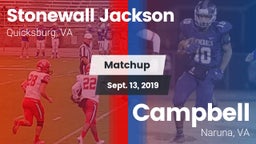 Matchup: Stonewall Jackson vs. Campbell  2019