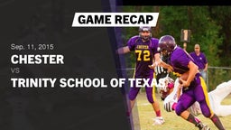 Recap: Chester  vs. Trinity School of Texas  2015