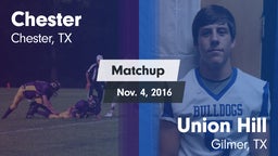 Matchup: Chester vs. Union Hill  2016