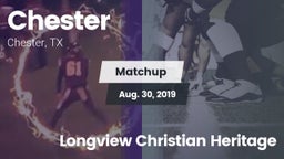Matchup: Chester vs. Longview Christian Heritage 2019