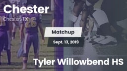 Matchup: Chester vs. Tyler Willowbend HS 2019