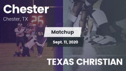 Matchup: Chester vs. TEXAS CHRISTIAN 2020