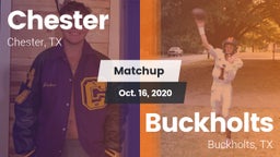 Matchup: Chester vs. Buckholts  2020