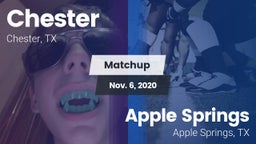 Matchup: Chester vs. Apple Springs  2020