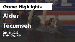 Alder  vs Tecumseh  Game Highlights - Jan. 8, 2022