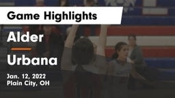 Alder  vs Urbana  Game Highlights - Jan. 12, 2022