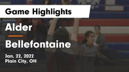 Alder  vs Bellefontaine  Game Highlights - Jan. 22, 2022