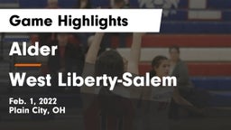 Alder  vs West Liberty-Salem  Game Highlights - Feb. 1, 2022