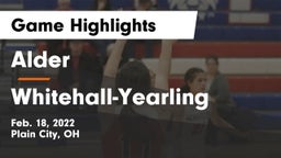 Alder  vs Whitehall-Yearling  Game Highlights - Feb. 18, 2022