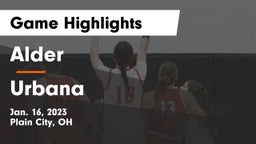 Alder  vs Urbana  Game Highlights - Jan. 16, 2023