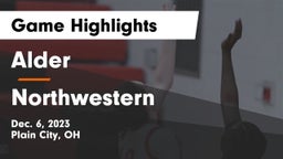 Alder  vs Northwestern  Game Highlights - Dec. 6, 2023