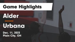 Alder  vs Urbana  Game Highlights - Dec. 11, 2023
