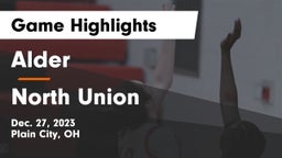 Alder  vs North Union  Game Highlights - Dec. 27, 2023