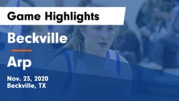 Beckville  vs Arp  Game Highlights - Nov. 23, 2020