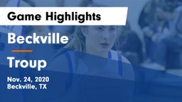Beckville  vs Troup  Game Highlights - Nov. 24, 2020
