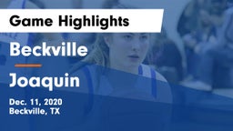 Beckville  vs Joaquin  Game Highlights - Dec. 11, 2020