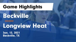 Beckville  vs Longview Heat Game Highlights - Jan. 12, 2021