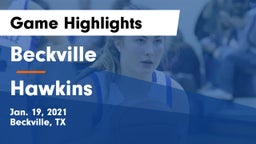 Beckville  vs Hawkins  Game Highlights - Jan. 19, 2021