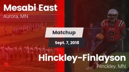 Matchup: Mesabi East vs. Hinckley-Finlayson  2018