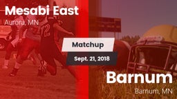 Matchup: Mesabi East vs. Barnum  2018