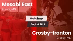 Matchup: Mesabi East vs. Crosby-Ironton  2019