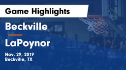 Beckville  vs LaPoynor  Game Highlights - Nov. 29, 2019