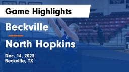 Beckville  vs North Hopkins   Game Highlights - Dec. 14, 2023