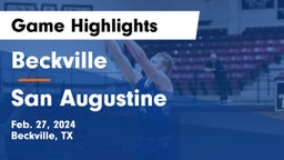 Beckville  vs San Augustine  Game Highlights - Feb. 27, 2024
