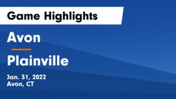 Avon  vs Plainville  Game Highlights - Jan. 31, 2022