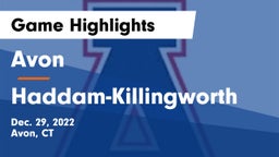 Avon  vs Haddam-Killingworth  Game Highlights - Dec. 29, 2022