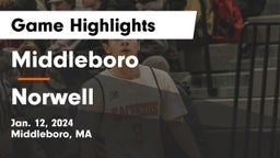 Middleboro  vs Norwell  Game Highlights - Jan. 12, 2024