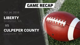 Recap: Liberty  vs. Culpeper County  2016