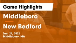 Middleboro  vs New Bedford  Game Highlights - Jan. 21, 2022