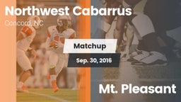Matchup: Northwest Cabarrus vs. Mt. Pleasant  2016