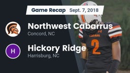 Recap: Northwest Cabarrus  vs. Hickory Ridge  2018