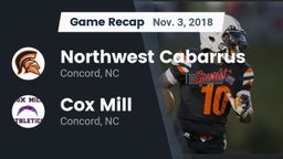 Recap: Northwest Cabarrus  vs. Cox Mill  2018