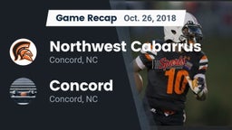 Recap: Northwest Cabarrus  vs. Concord  2018