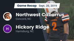 Recap: Northwest Cabarrus  vs. Hickory Ridge  2019