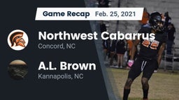 Recap: Northwest Cabarrus  vs. A.L. Brown  2021