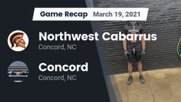 Recap: Northwest Cabarrus  vs. Concord  2021