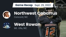 Recap: Northwest Cabarrus  vs. West Rowan  2022