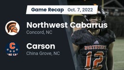 Recap: Northwest Cabarrus  vs. Carson  2022