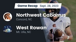 Recap: Northwest Cabarrus  vs. West Rowan  2023