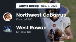 Recap: Northwest Cabarrus  vs. West Rowan  2023