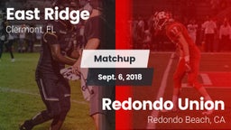 Matchup: East Ridge vs. Redondo Union  2018
