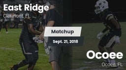 Matchup: East Ridge vs. Ocoee  2018