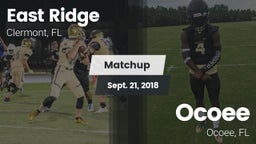 Matchup: East Ridge vs. Ocoee  2018