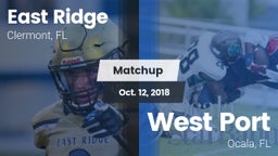 Matchup: East Ridge vs. West Port  2018