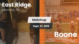 Matchup: East Ridge vs. Boone  2019