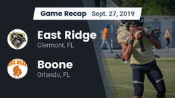 Recap: East Ridge  vs. Boone  2019